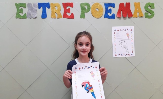 Hoje no projeto Entre Poemas os educandos do Pr II A e B conheceram o poema Som Colorido.
