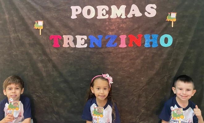 Os educandos do Pr I A e B conheceram o poema TRENZINHO e para deixar o aprendizado mais ldico fizeram uma brincadeira. Eles amaram!