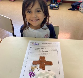 Durante essa semana, os educandos do Maternal III A, puderam aprender sobre o significado da Pscoa na aula de Ensino Religioso.
