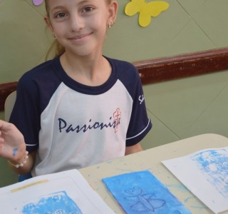 Os educandos do 4� Ano A e B, realizaram a t�cnica de Xilogravura na disciplina de Arte.